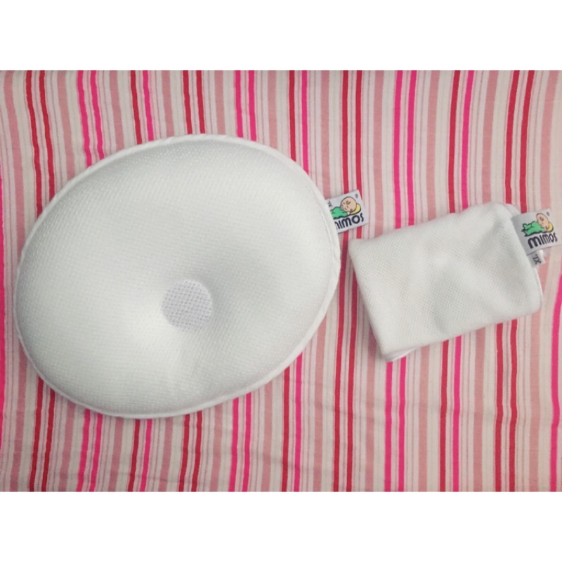 （for evitacz購買）Mimos 完美頭型 防扁頭 透氣嬰兒枕 XL (枕頭+枕套) 0-10個月適用