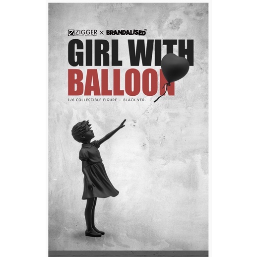 🟨現貨🟨 ZIGGERCD BRANDALISED - BANKSY GIRL WITH BALLOON 氣球女孩黑色版