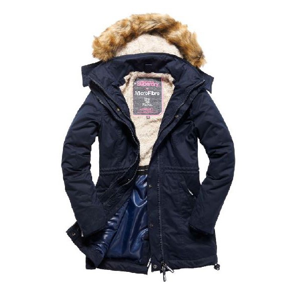 跩狗嚴選 極度乾燥 Superdry Tall Parka 加厚保暖 長版 風衣 外套 超細纖維 深藍