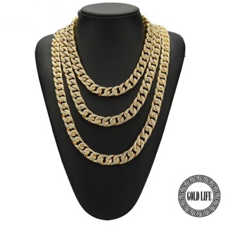 【GOLD LIFE】金色鑽石粗古巴．HIP HOP．SWAG．金項鍊．鑽石項鍊．頑童MJ116．TGMF．嘻哈