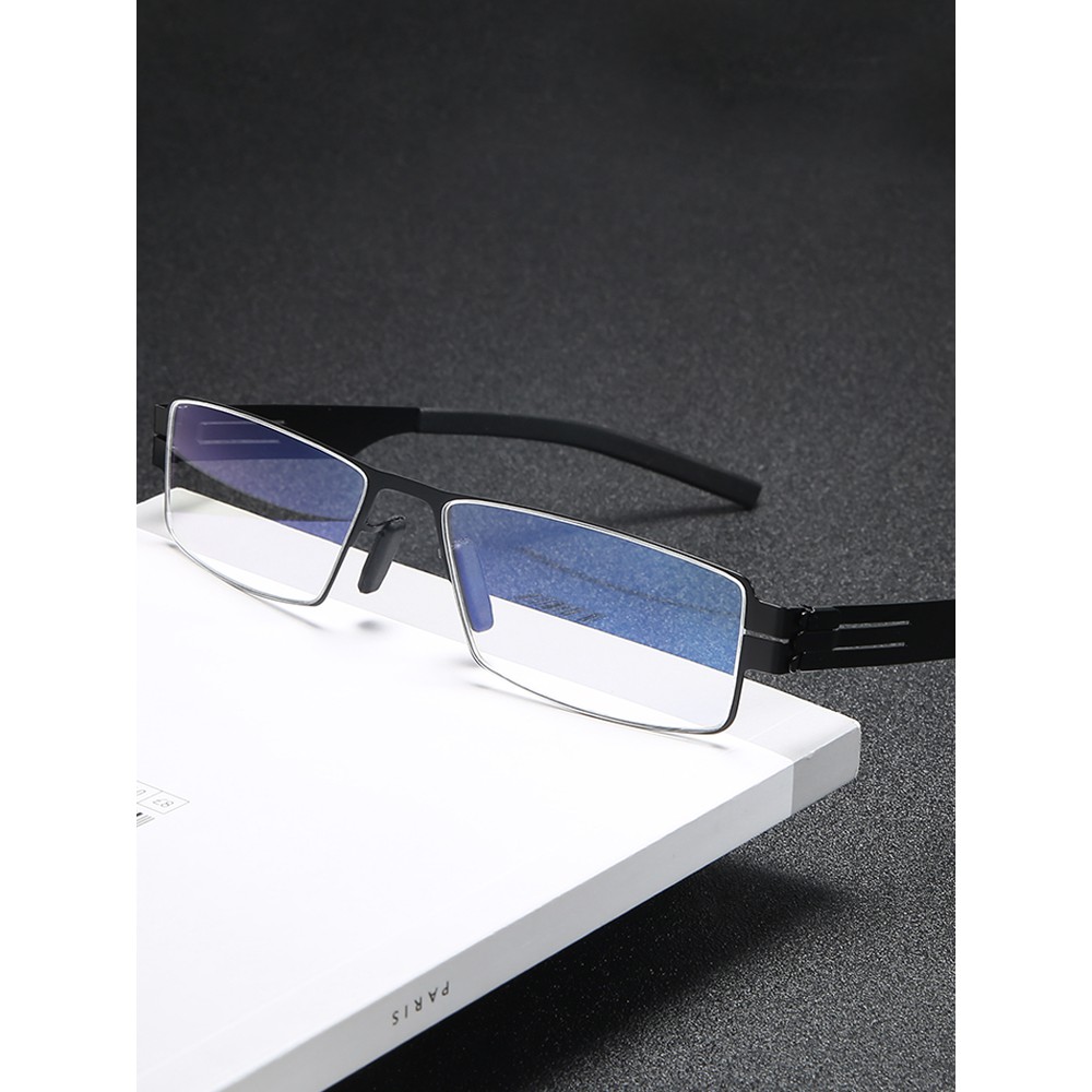無螺絲進口鋼片全框超輕方形記憶近視眼鏡眼鏡架架眼鏡框男女款潮