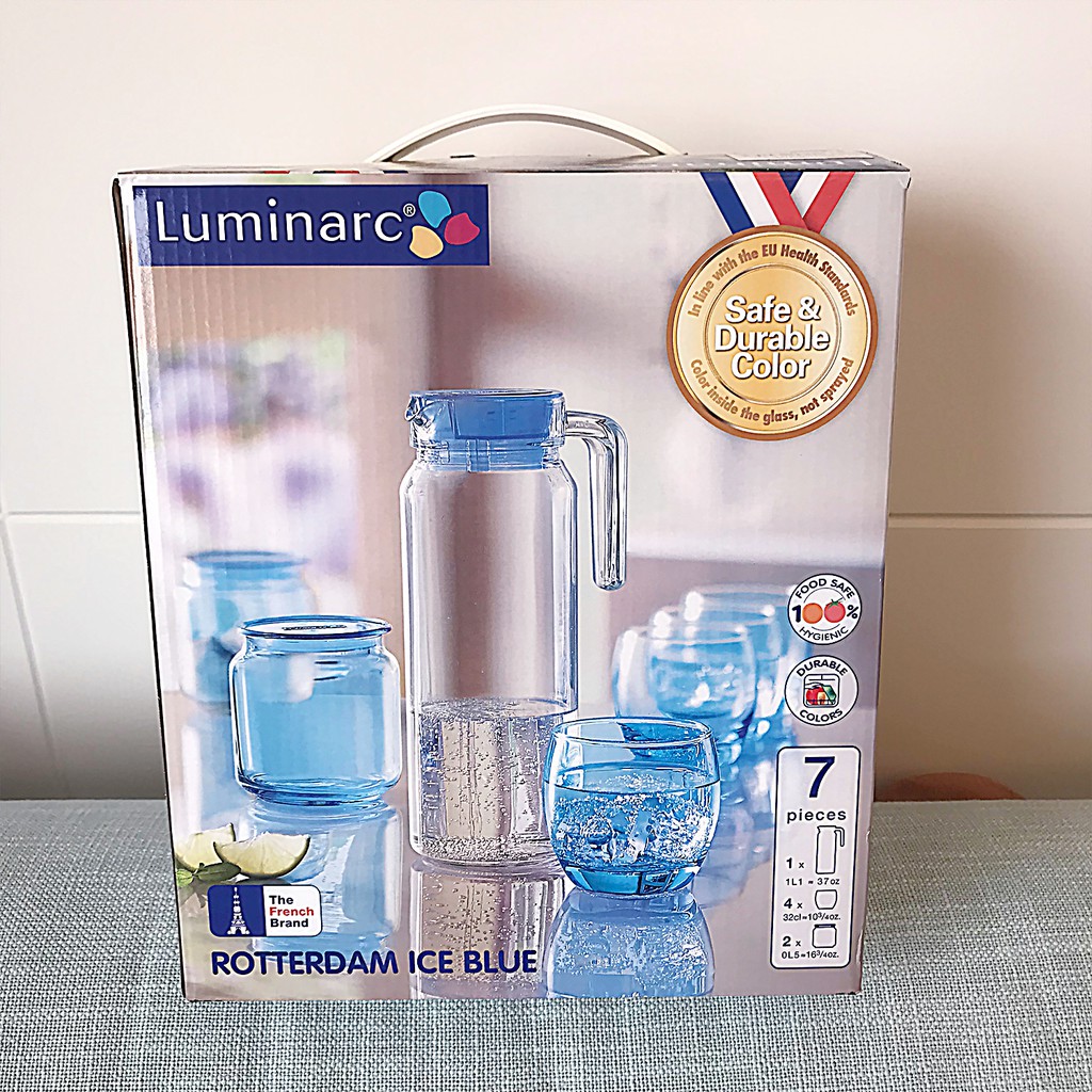 法國Luminarc 樂美雅凝彩7件杯壺保鮮罐組 (整組賣)