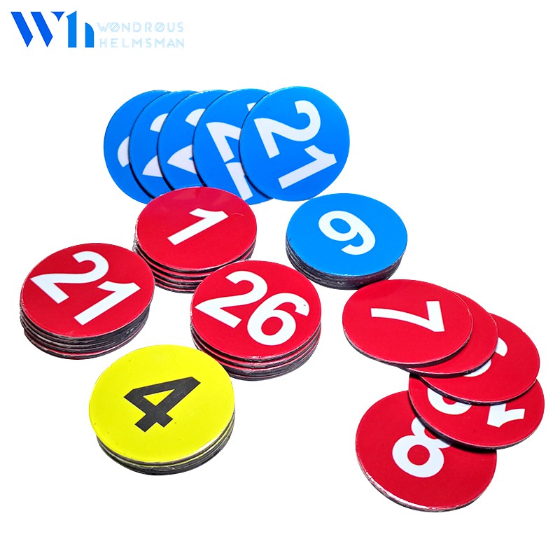 『W.H』(滿千免運) 數字磁鐵 - 加厚2mm 1~30 紅色/藍色/黃色 共3色
