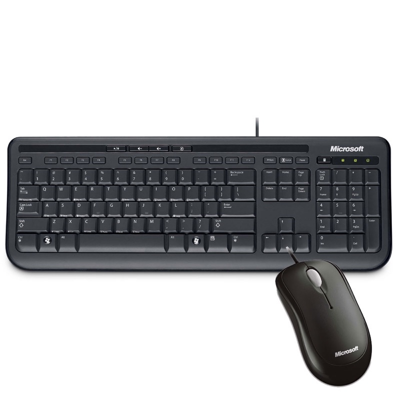 微軟標準滑鼠鍵盤組600(黑色)