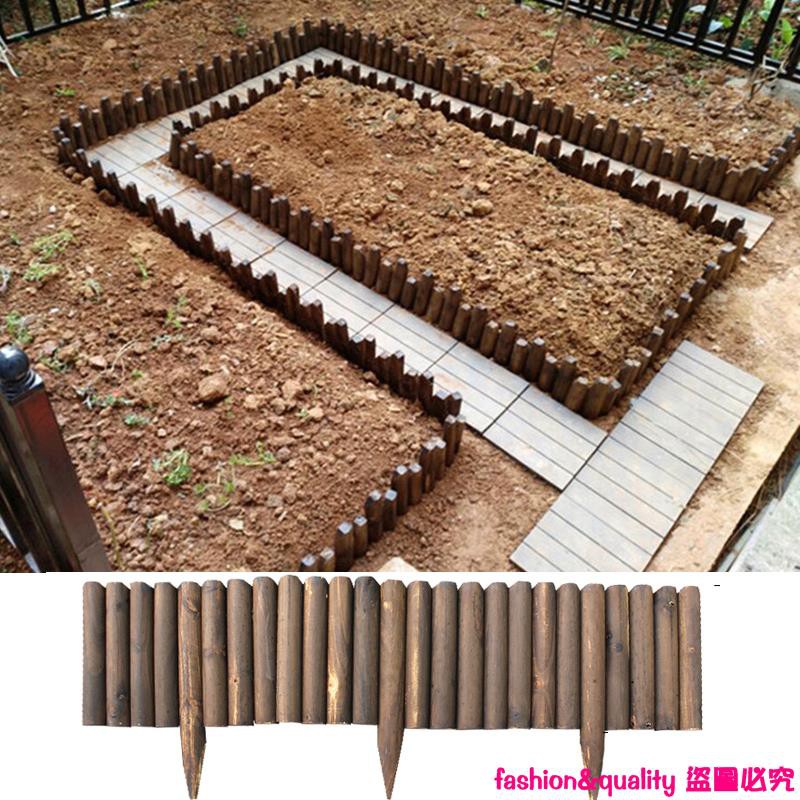 11 11雙十一優惠防腐木柵欄花園圍欄戶外庭院裝飾菜園籬笆花壇實木制護欄陽臺木樁 蝦皮購物