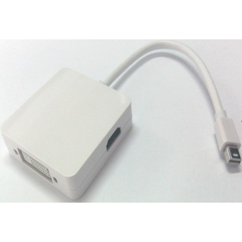 (APPLE/蘋果)mini DP公 - HDMI母/DP母/DVI母 三合一 mini Display Port轉換線