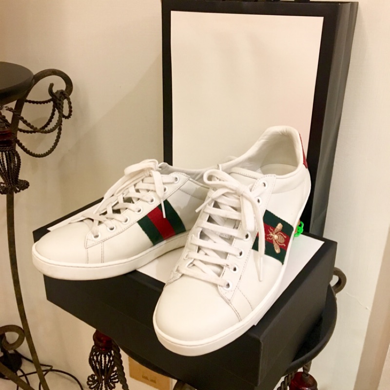 Gucci 真皮休閒鞋 Ace embroidered sneaker 2018 蜜蜂鞋