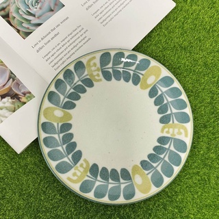 現貨 日本製 美濃燒 北歐風 花卉餐盤｜陶瓷盤 陶瓷盤子 餐盤 盤子 小盤子 蛋糕盤 甜點盤 水果盤 富士通販