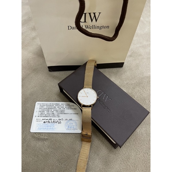 DW classic petite 32mm 金色手錶