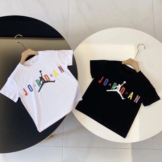 🌈小米書🌈夏裝男童女童新款字母印花 純棉短袖T恤潮牌上衣中兒童韓版童裝