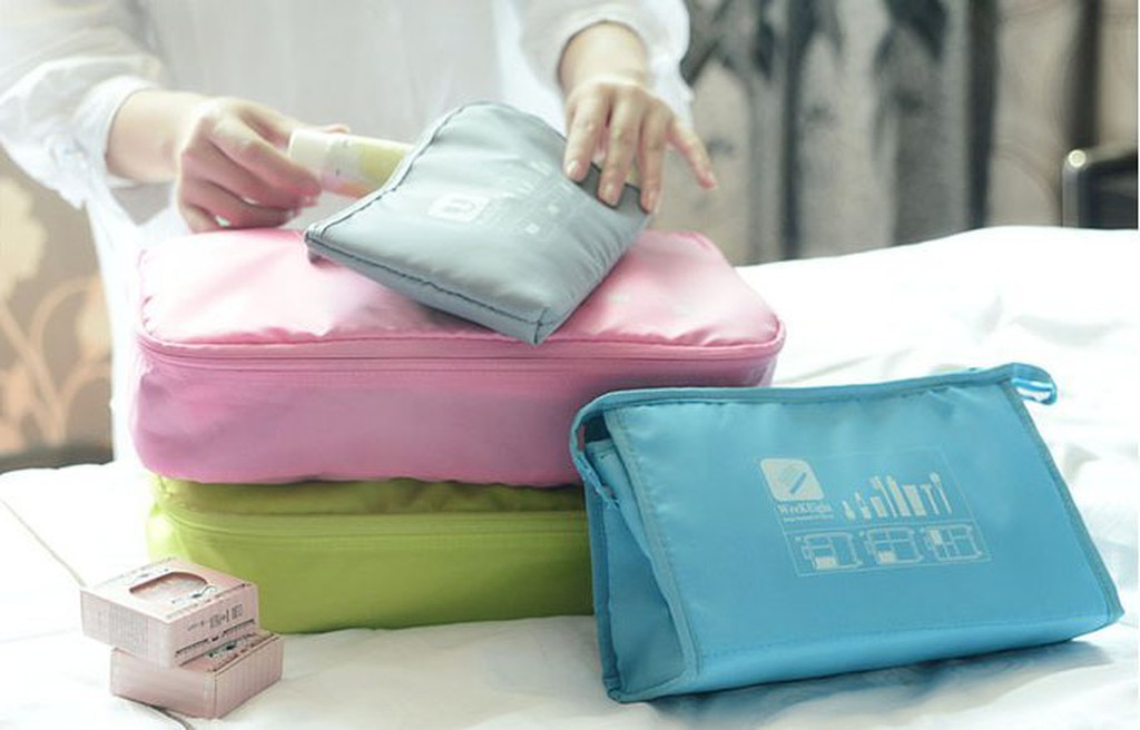『小言小鋪』韓式旅行七件組 旅行收納袋 包中包 行李箱壓縮袋旅行箱  收納袋 束口袋行李箱整理袋 盥洗包
