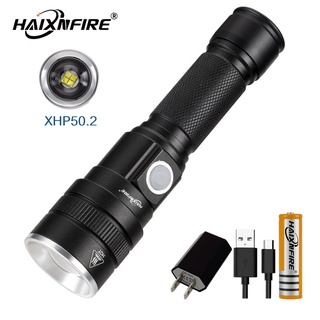 Haixnfire H40 XHP50.2 LED小型強光 USB充電手電筒 伸縮變焦 家用 LED戶外手電筒