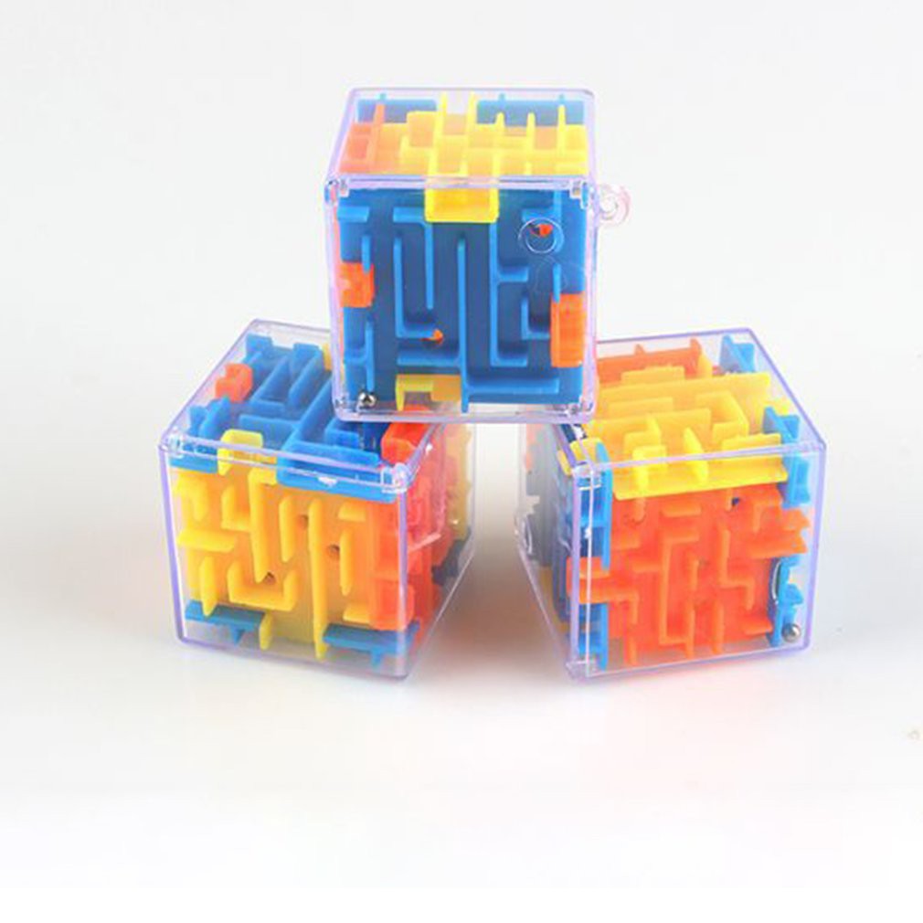 3D立體益智走珠魔方 立體迷宮 六面迷宮 兒童益智玩具 闖關迷宮球 迷宮走珠 智力減壓魔方玩具 6面三維魔法 OMB