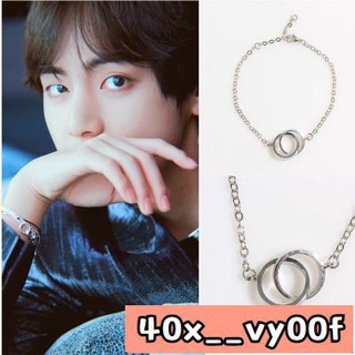 小草百貨￥BTS手鏈防彈少年團周邊V金泰亨同款手鏈鈦鋼韓版時尚手環情侶飾品3QAX