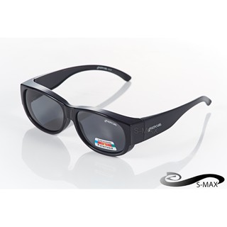 【S-MAX專業代理】New 年度新款 小巧包覆 近視也能戴 Polarized偏光運動包覆眼鏡 (鏡面黑18)