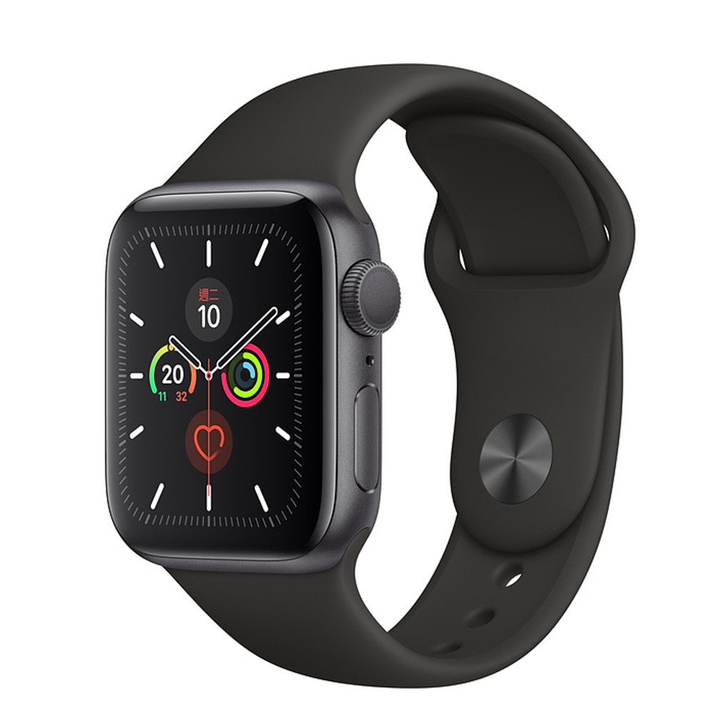 Apple Watch Series 5 40公釐太空灰色鋁金屬錶殼搭配運動型錶帶(GPS版) 現貨 廠商直送