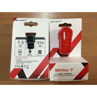 火雞Tth ㊣MIT.台灣製㊣ SMART 直立型Blinky 7LED尾燈,廣角320度 超省電燈附大小座電池