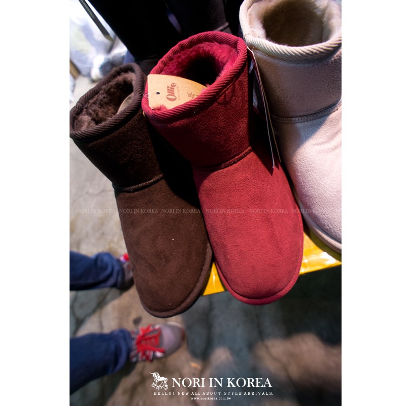轉賣 Nori韓國連線 韓製Ollie基本款短筒雪靴(咖S)