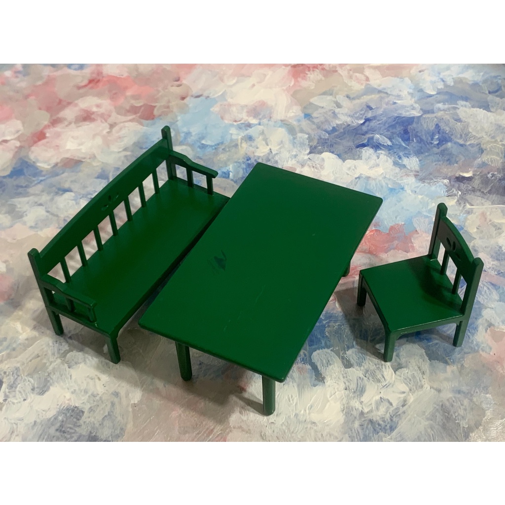森林家族-二手綠家具餐桌椅，長椅、長桌、單人椅