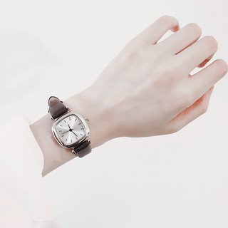 現貨-別樣ins方形簡約復古文藝韓版小清新森系小錶盤手錶女學生石英錶W31-皮錶帶