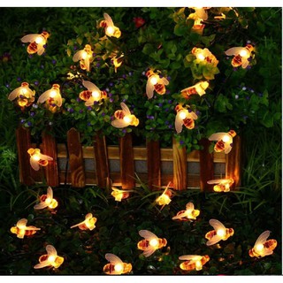 台灣現貨 led 太陽能 小蜜蜂燈串 6.5M 30隻 戶外防水 聖誕節日 花園草坪 庭院裝飾燈