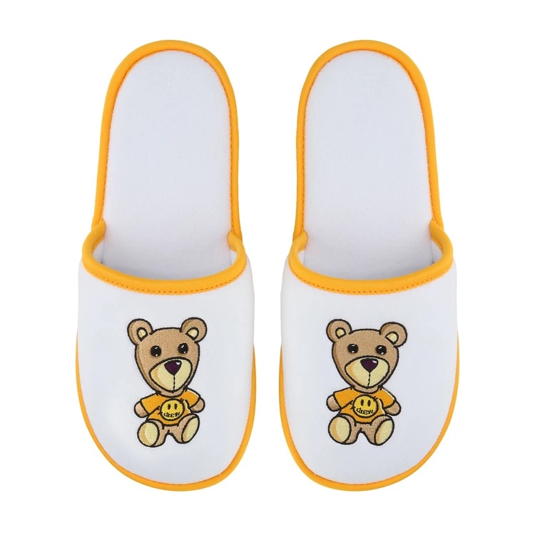 [The NIR! 精選]Drew House 熊熊 拖鞋 金黃邊 白色 theodore slippers