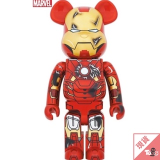 （現貨）BE@RBRICK 庫柏力克熊 bearbrick 鋼鐵人 戰損版 Ver. 400％ 玩具有毒