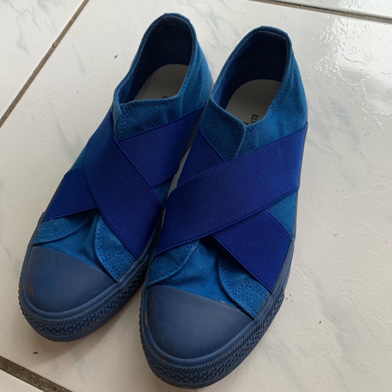 Cabane de zucca 藍色平底帆布鞋