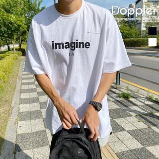 短T 韓國 IMAGINE簡約文字 寬鬆落肩短T【PA322】現貨+預購 Doppler