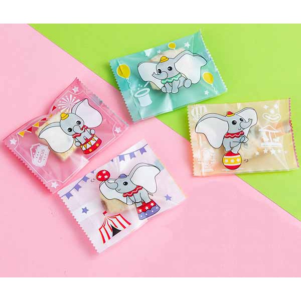 ☆茉莉小舖☆小象四合一 糖果餅乾機封袋 平口袋 熱封袋 月餅袋100入(7*10cm)