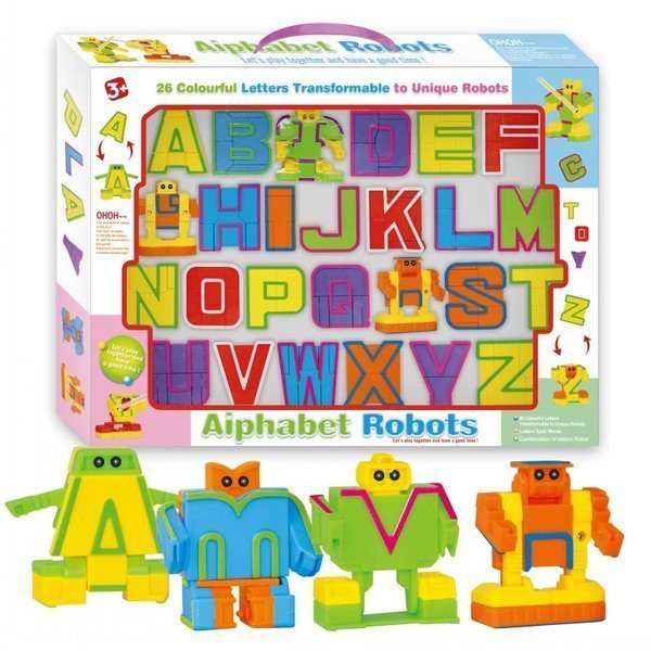 優品王--英文字母變形 字母機器人 ABC變形金剛 變形積木 ABC 26個英文字母 百變金剛 變形機器人 變身機器人