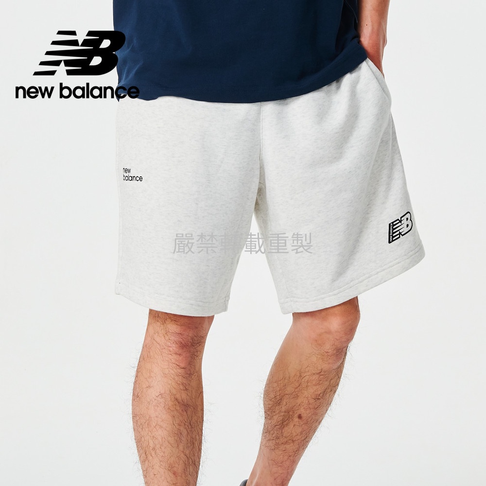 【New Balance】 NB 棉質短褲_男性_米灰色_MS23502SAH