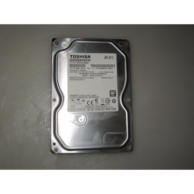 TOSHIBA 3.5吋~硬碟~500GB(SATA)~型號HDKPC05A0A02 S &lt;149&gt;