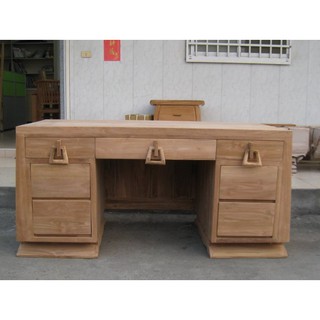 幸福家實木傢俱 全柚木加厚款書桌, 工作桌, 160cm (KOREA DESK)