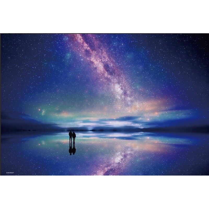 日本進口世界極小迷你拼圖1000片 玻利維亞 烏尤尼鹽湖 夜景
