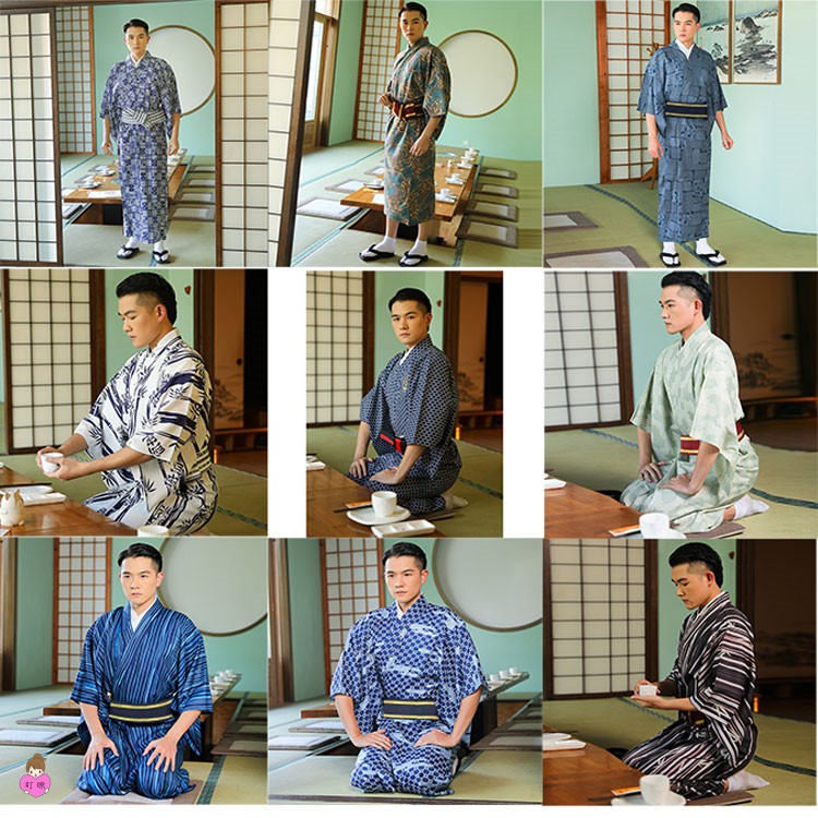和服男日本傳統古典正裝花火大會正式服裝紳士和服 蝦皮購物