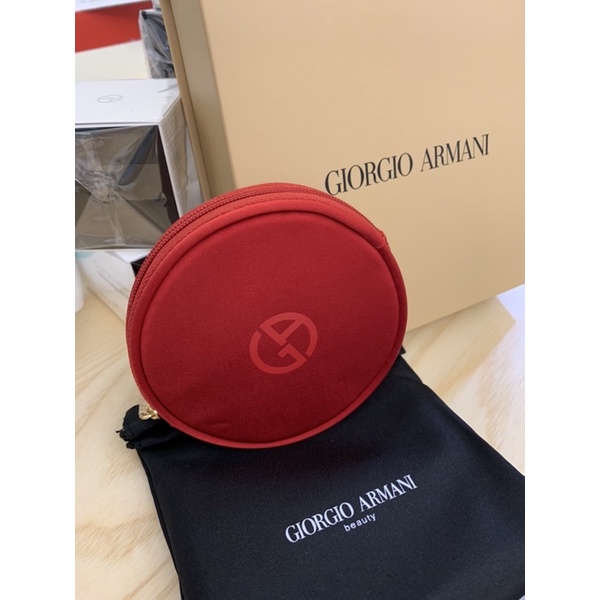 全新 現貨 正貨 GA Giorgio Armani 亞曼尼 訂製 紅絲絨零錢包 紅色 訂製