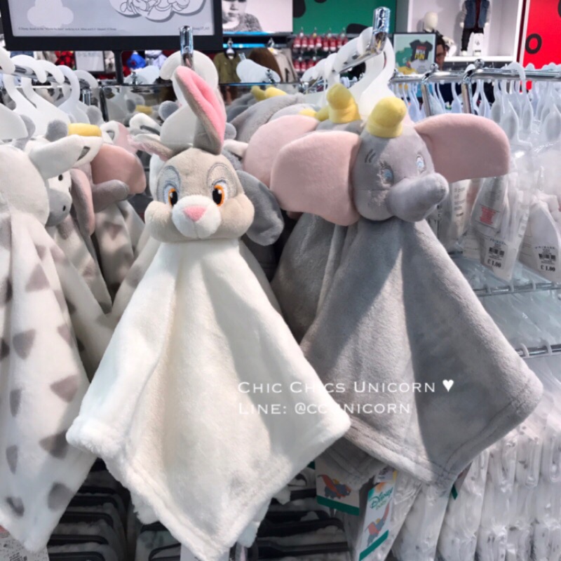 英國帶回🇬🇧 正版Disney 迪士尼 兔寶寶 小飛象 寶寶安撫巾 方巾 娃娃