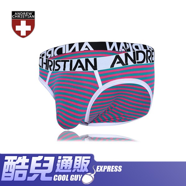 美國 ANDREW CHRISTIAN 糖果甜心條紋三角內褲 CANDY STRIPE BRIEF WITH NAKED