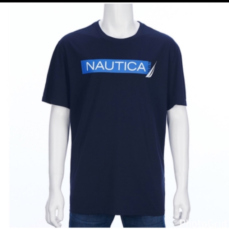 全新正品 100%棉 Nautica短袖T恤 藍色 L號