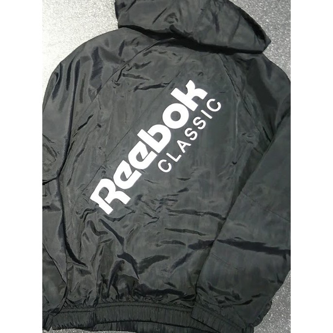 2018 八月 REEBOK AC WINDBREAKER 復古 連帽外套 風衣 黑白 DH1344