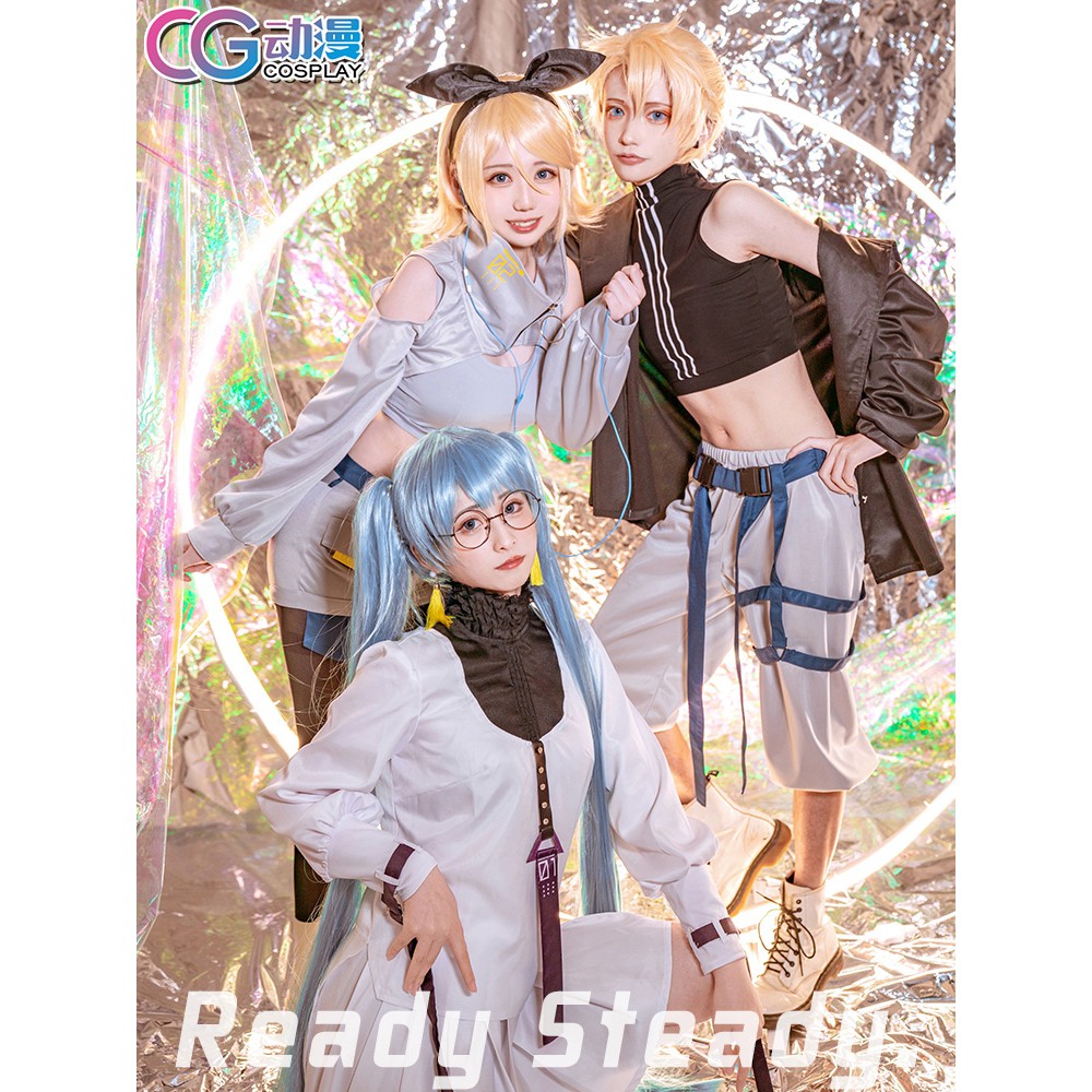 【cos變裝直銷】CGcos動漫遊戲Ready Steady 初音未來miku鏡音連 鏡音鈴cos服女裝