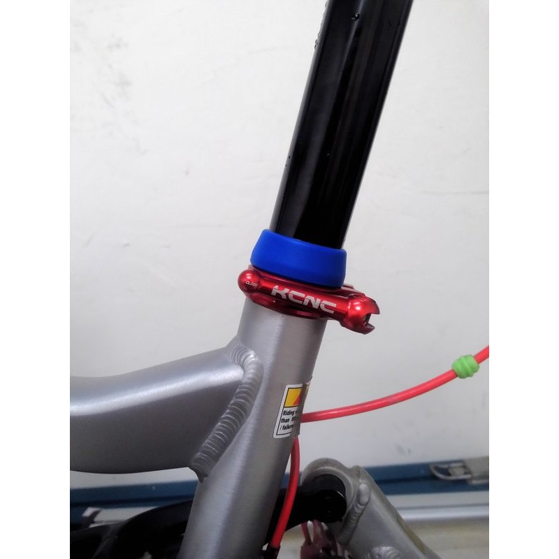【小謙單車】全新自行車座管/座桿矽膠防水套/防塵套，30-34mm(大)，藍色