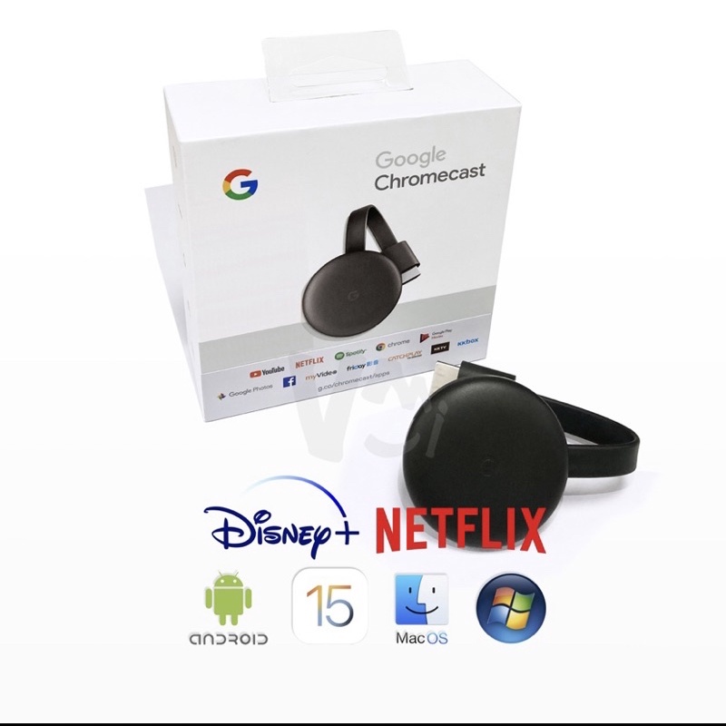 第三代 Chromecast 石墨黑 電視棒 Netflix iPhone Android 同屏器