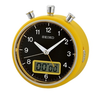 SEIKO鬧鐘 碼錶造型夜光計時 NV123