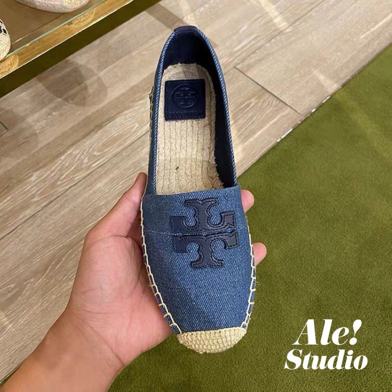 Tory Burch 專櫃正品tb 草編鞋編織鞋懶人鞋 蝦皮購物