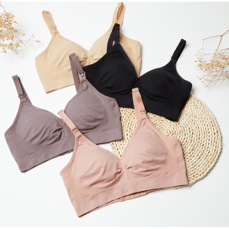 ❣️全新現貨特惠中❣️mamaway媽媽餵Meryl紗高透氣抗菌無痕哺乳內衣(固定罩杯)