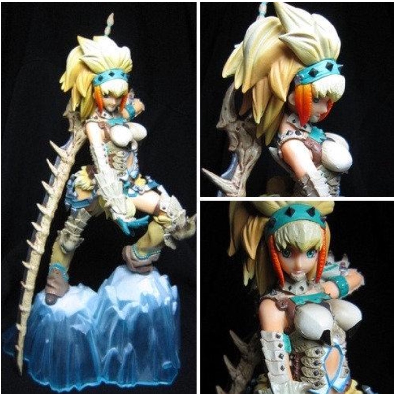 哈士奇屋[日版景品]魔物獵人DX第一彈冰牙龍裝女劍士PVC(非一番抽3G的D賞)(最後一件)