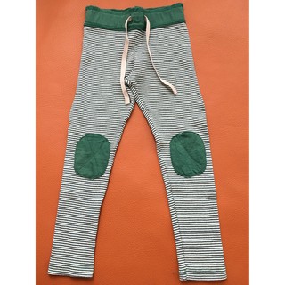 韓國童裝banilla Story 綠白條紋膝蓋綠色貼布綁帶內搭褲9