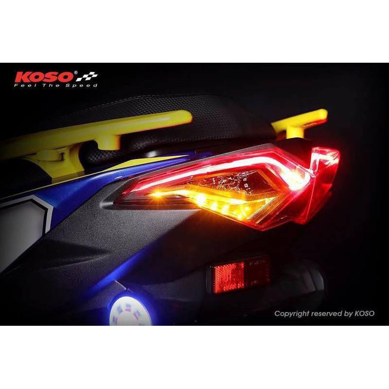 現貨 KOSO Force155 LED 海鷗 FORCE尾燈組 隼 後燈 序列式方向燈總成 含方向燈 剎車燈 燻黑燈殼